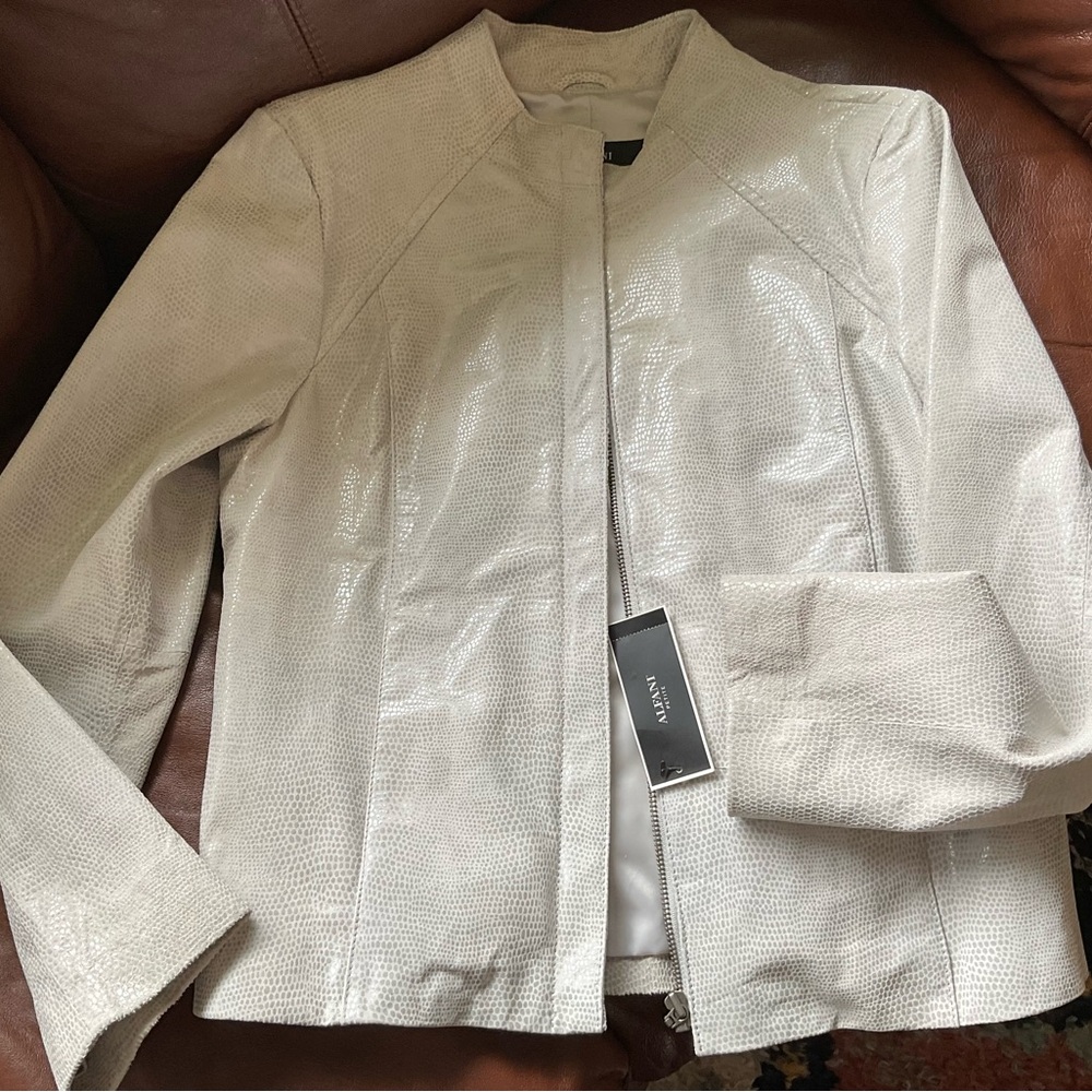NWT Alfani leather jacket